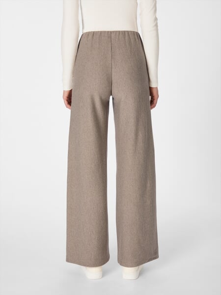 Pantalones de mujer con cintura elástica Beige, Tragebild