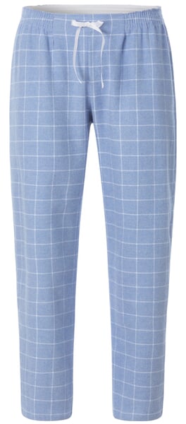 Damesflanellen pyjama met ruitjesmotief Lichtblauw