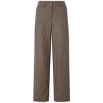 Pantalon femme en laine vierge Marron mélangé