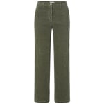Pantaloni in velluto a coste da donna a gamba larga Oliva