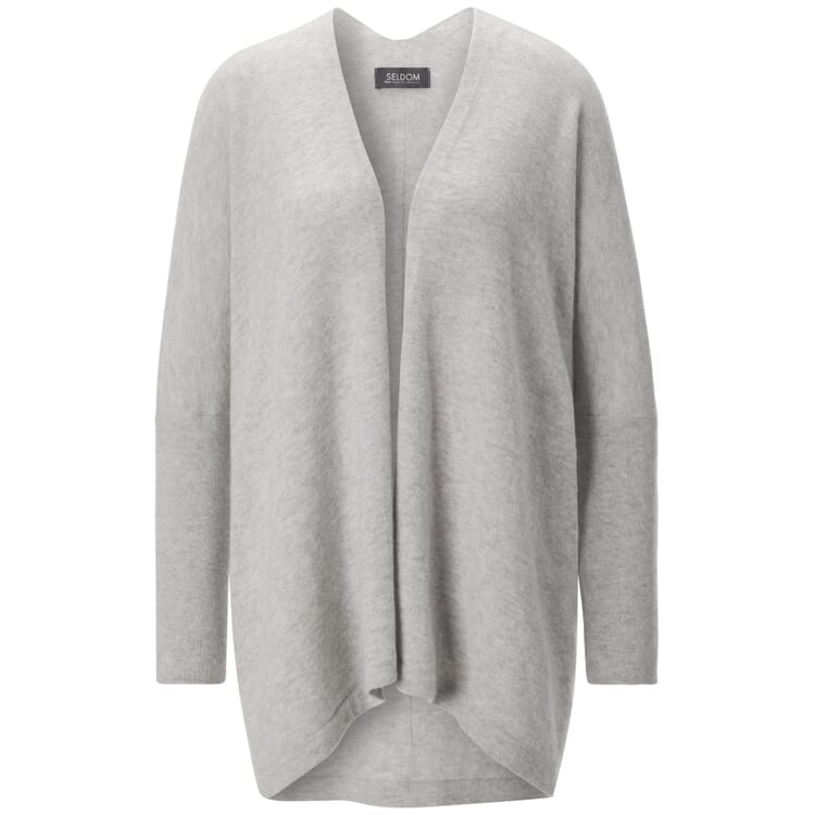 Cardigan femme en laine mérinos, Gris clair