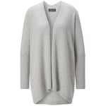 Damen-Strickjacke Merinowolle Hellgrau