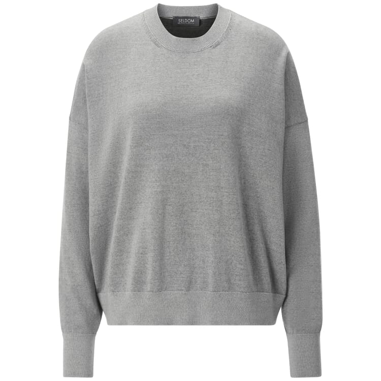 Ladies Knit Sweater, Light gray