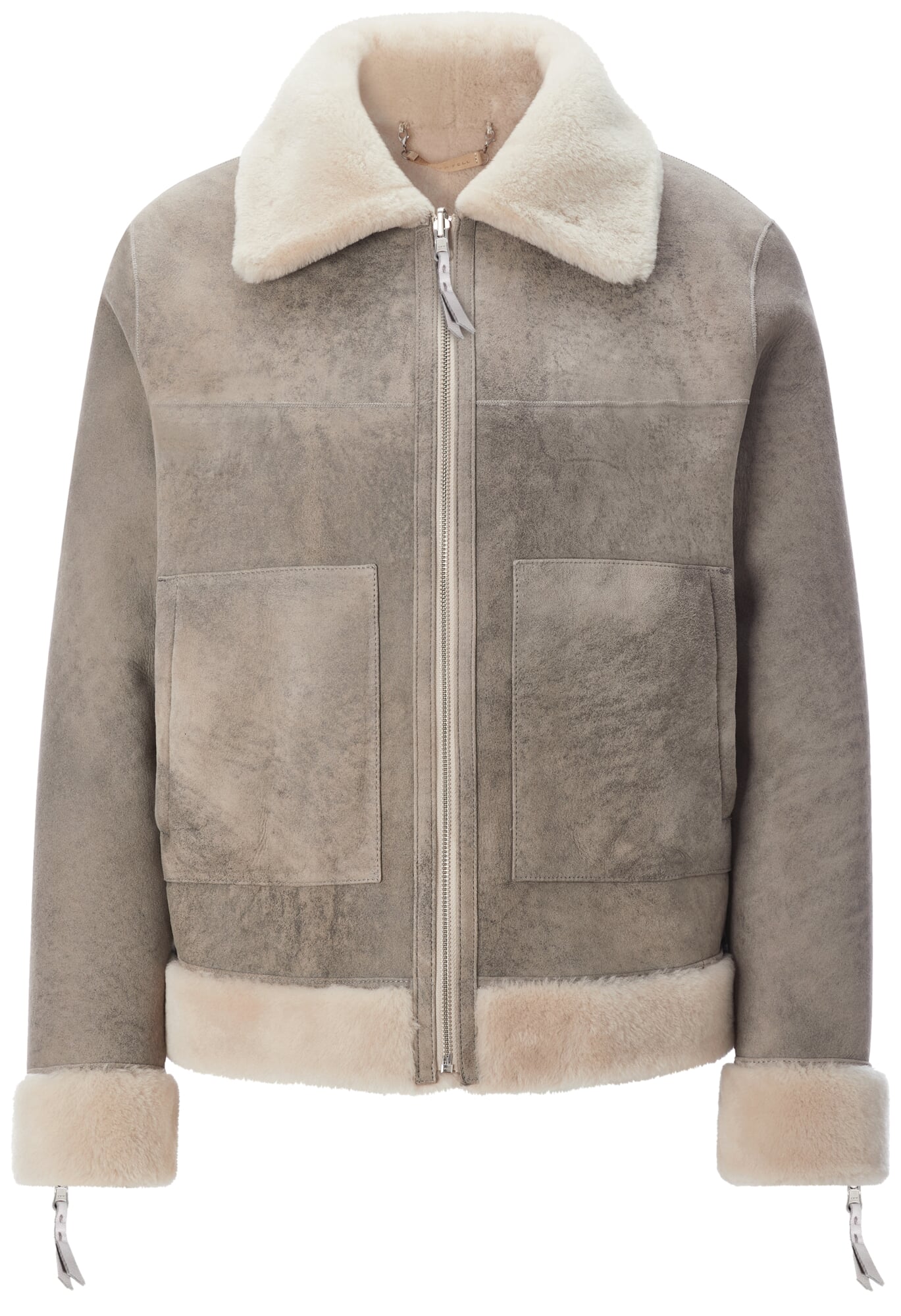 Ladies reversible jacket lambskin, Light gray | Manufactum