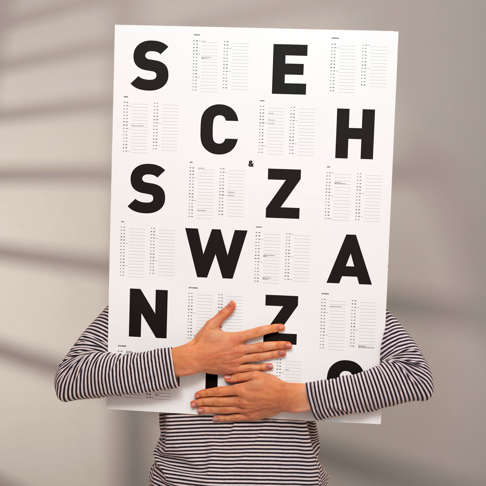 Wall calendar Mono 2026 | Manufactum