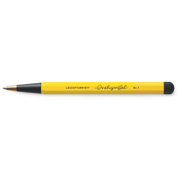 Stylo à bille à manche rotatif, Jaune