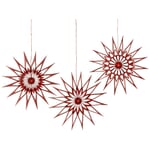 Ster silhouet 9 cm Red