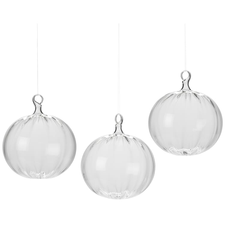 Boules de verre cannelé de Lauscha