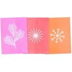 Postkarten-Set Riso Winter Neon Grafik