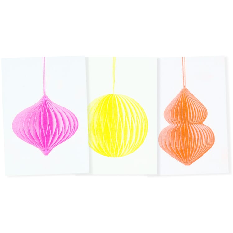 Set de cartes postales Riso Hiver, Bijoux néon