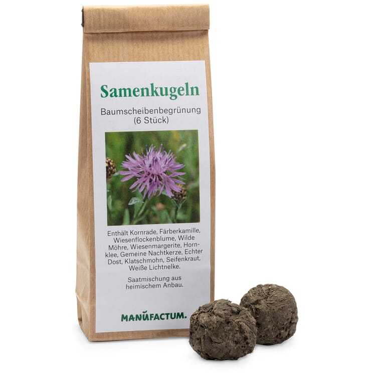 Blumensamen Samenkugeln, Baumscheibenbegrünung