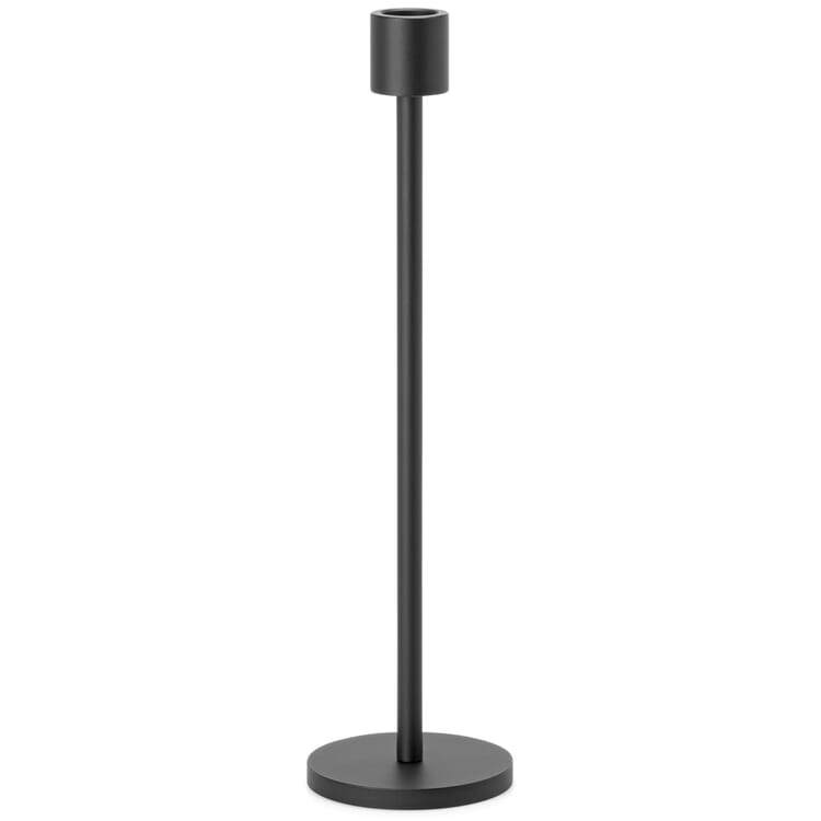 Portavelas de columna Acero con recubrimiento de polvo, 30 cm