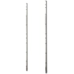 Rail de crochet mural pour système d'étagères Inox