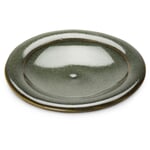 Handmade candle plate Dark green