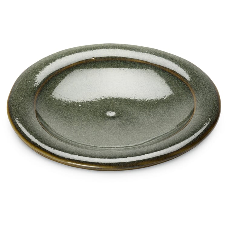 Piatto per candele fatto a mano, Verde scuro