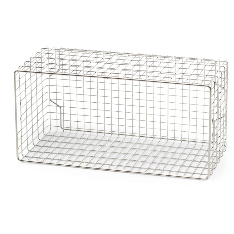 Cesta de malla para estantería Inox, Grande