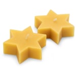Beeswax tea lights star Natural