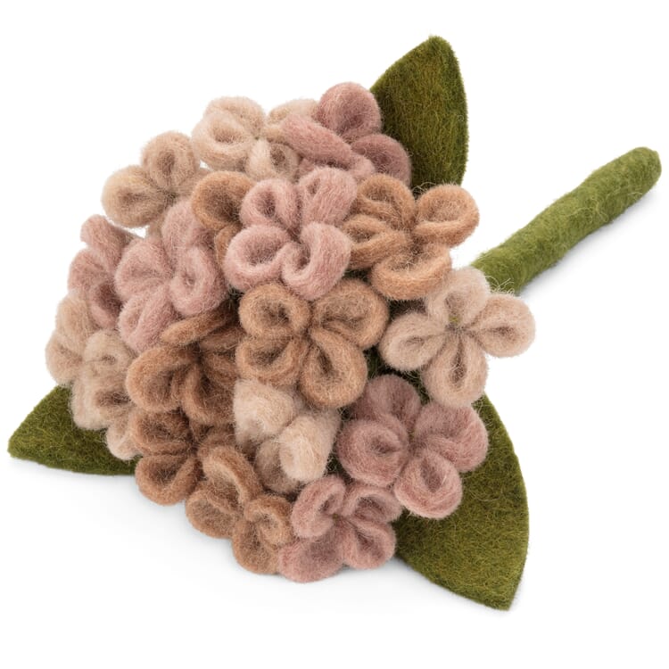 Filt med hortensiablomst, Lyserød