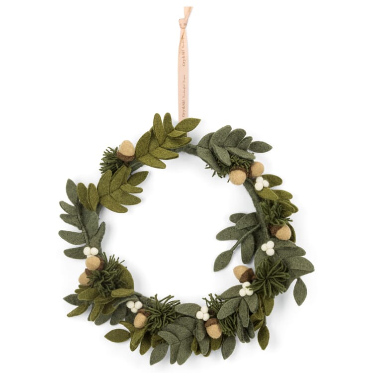 Couronne de feutre avec glands