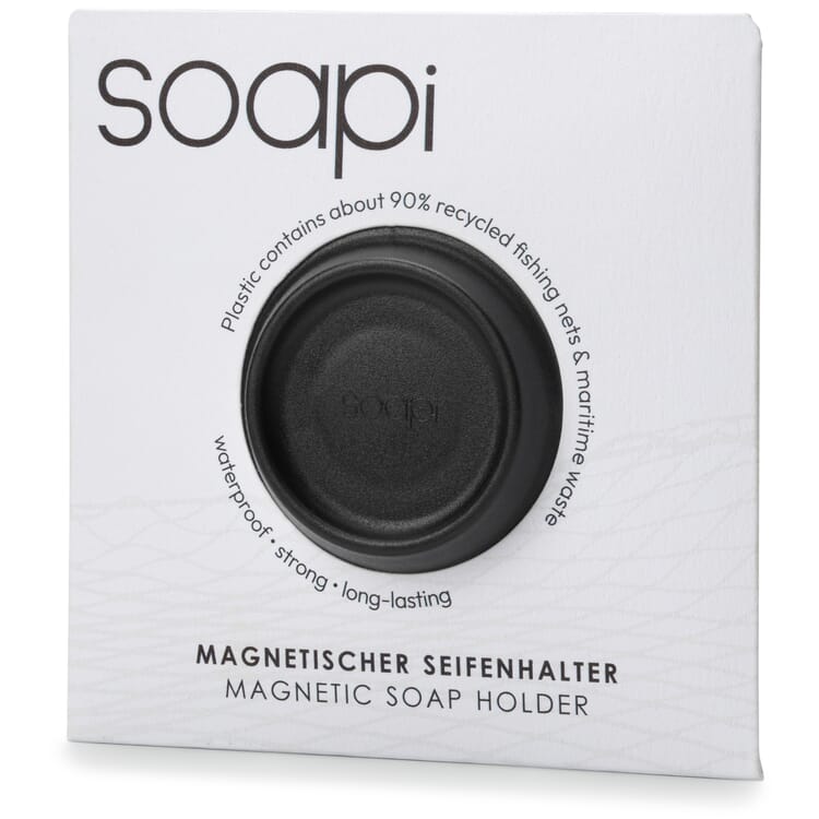 Porte-savon filets de pêche recyclés, Noir