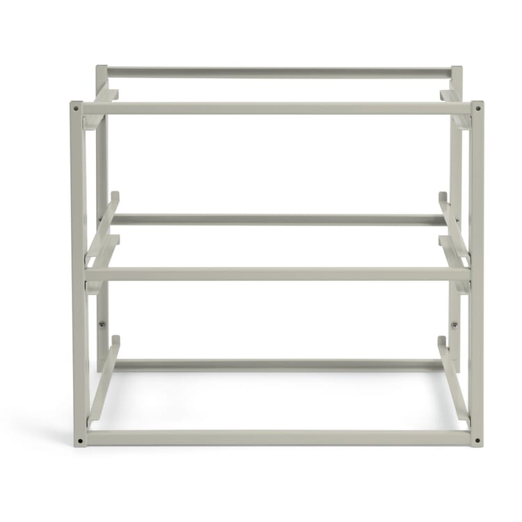 Schubladenregal Stellage zwei, RAL 7032 Kieselgrau