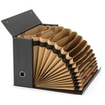 Fan folder cardboard Black