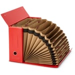 Classeur à compartiments en carton Rouge