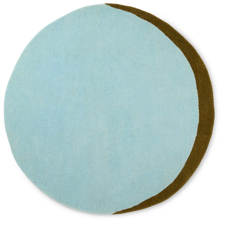 Teppich Eclipse, Hellblau-Oliv