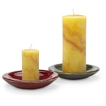 Advent candle beeswax Small Natural