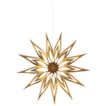 Silueta estrella ancha dorada 14 cm