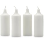 Fyrfadslys støbt i høj hvid