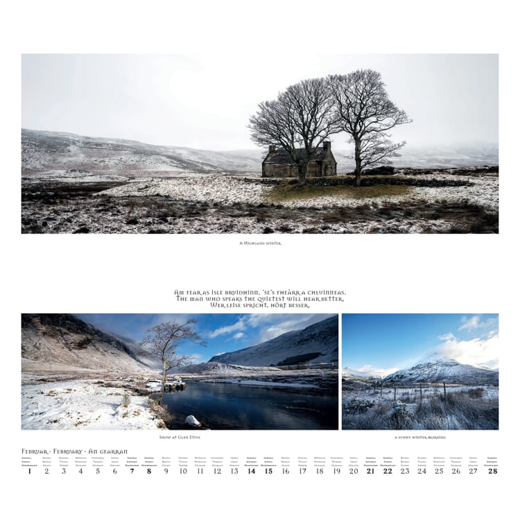 Calendrier mural "A Dream within a Dream - Scotland 2026" (un rêve au sein d'un rêve - Écosse 2026)