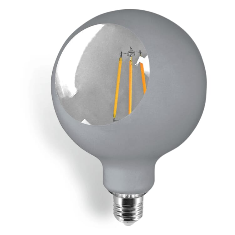 LED-Filament-Globelampe Camo, Grau