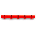 Barre à crochets Mètre courant RAL3026 Rouge clair brillant 50 cm