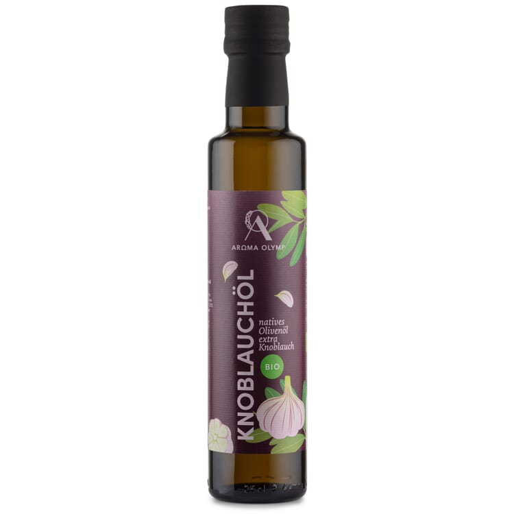 Biologische olijfolie met knoflook