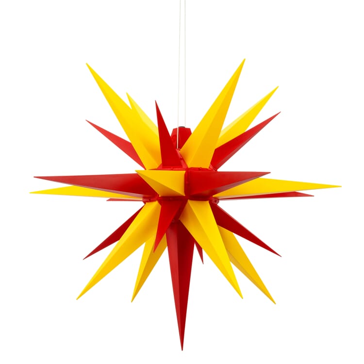 Étoile de Herrnhut A7 68 cm, Rouge et jaune