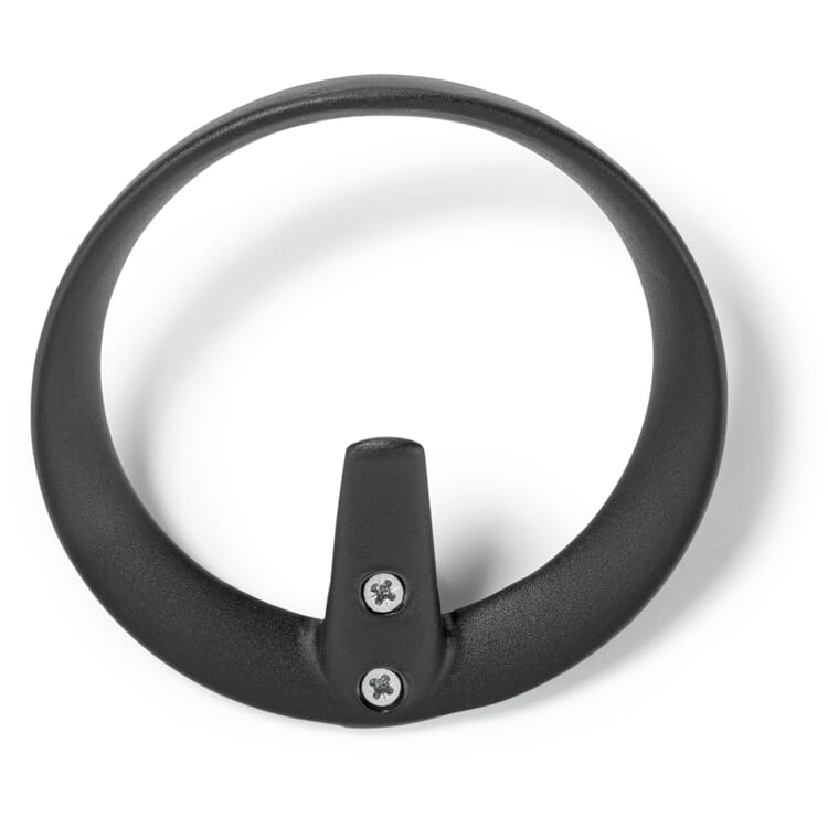 Garderobenhaken Aluminium, Schwarz