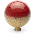 Gartenkugel Keramik Rot-Gelb