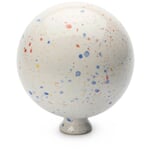 Boule de jardin en céramique Blanc moucheté