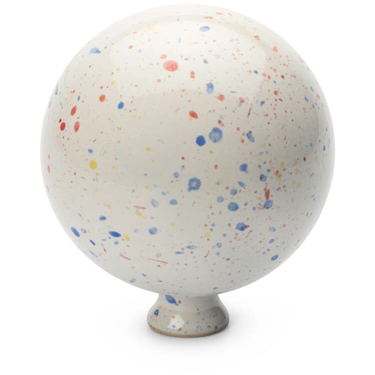 Pelota de cerámica para jardín, Blanco moteado