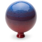 Boule de jardin en céramique Bleu-Rouge