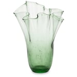 Vase plissé en verre de la forêt de Thuringe