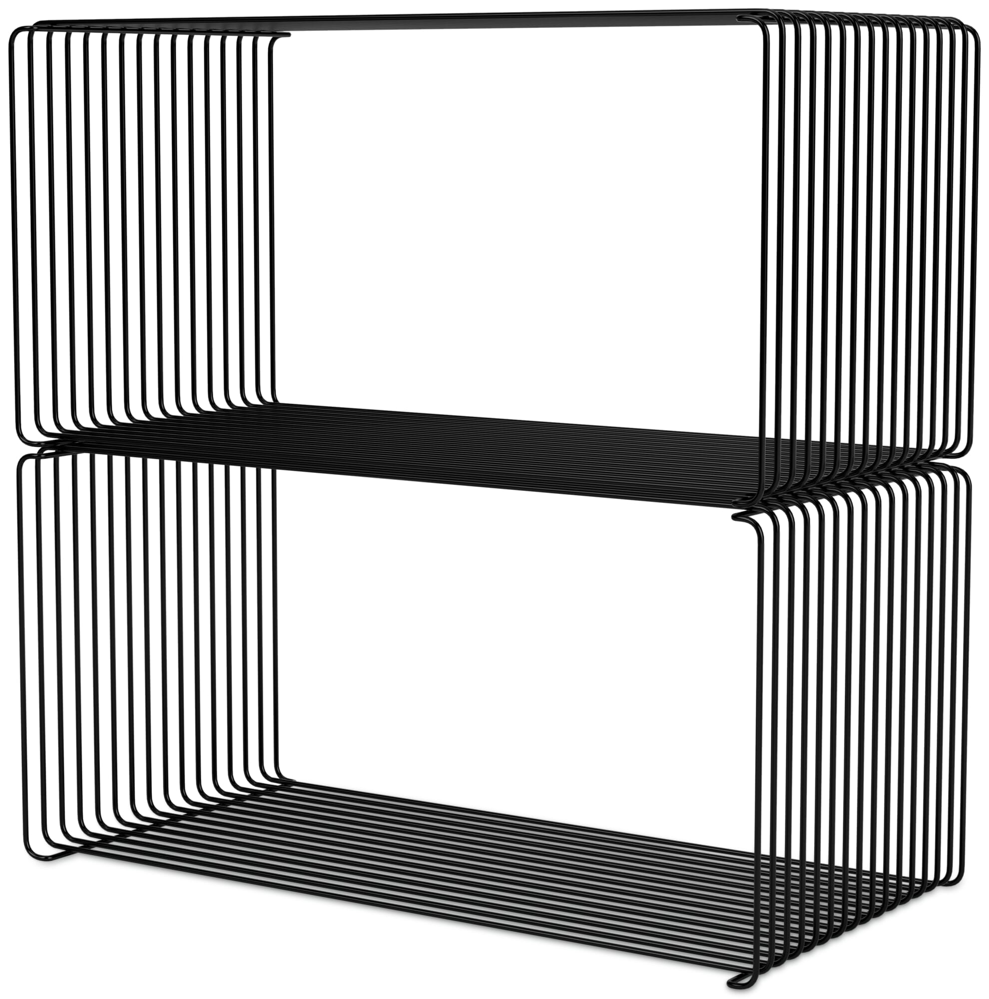 スチールラック・メタルラック Montana Panton Wire Shelf Double Black Panton Wire Shelf 34, Black from Montana | RoyalDesign