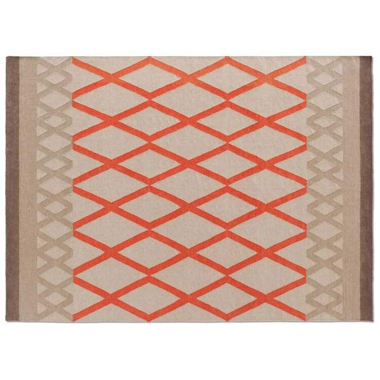 Tapis Rombo, Beige-Corail