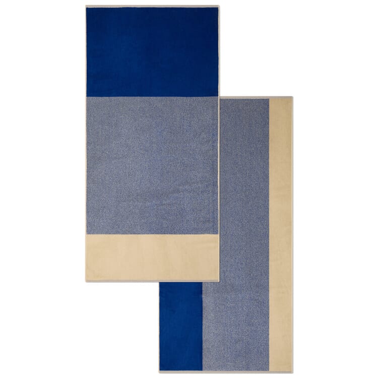 Blend towel series, Blue-Ecru
