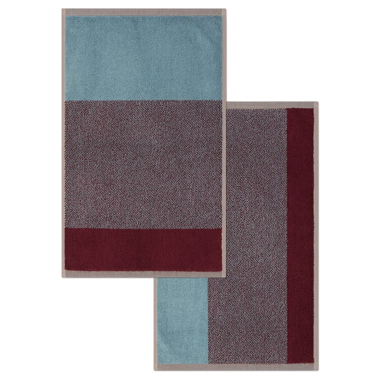 Handdoekenserie Blend, Bordeauxblauw