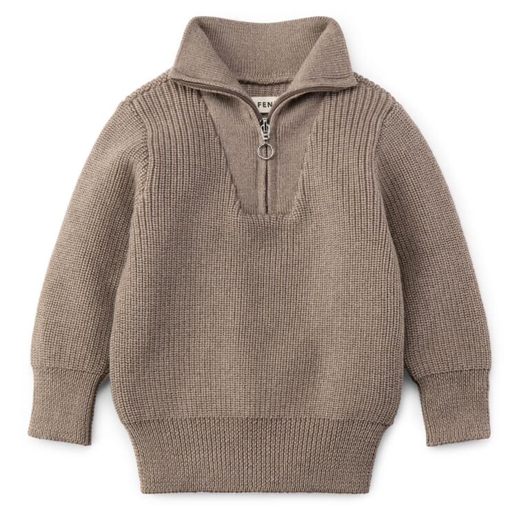 Tricot enfant laine mérinos, Couleurs noisette
