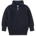 Jersey de cuello alto para niños de lana merina Azul marino