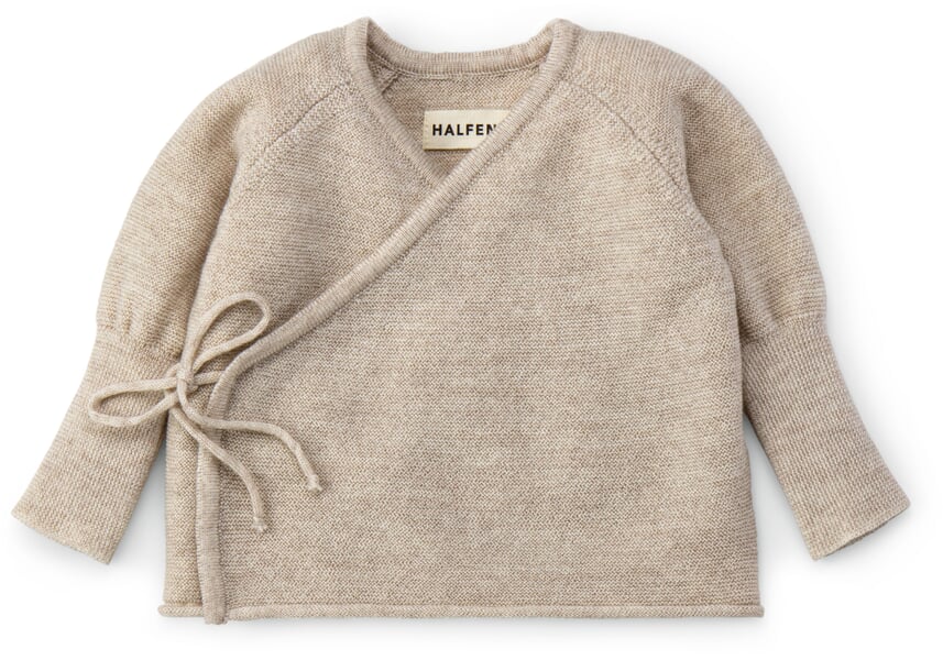 Baby-Wickeljacke Merinowolle Beige