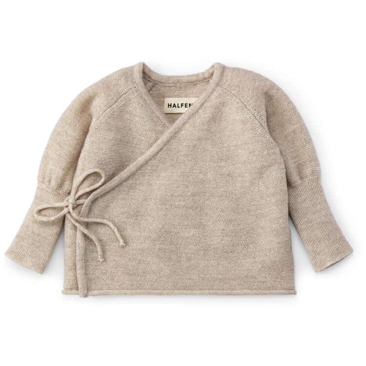Veste à langer bébé en laine mérinos, Beige